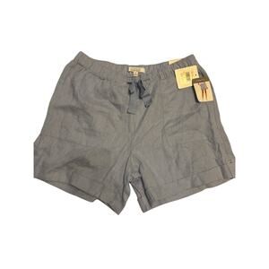NWT Company Ellen Tracy Linen Shorts- Blue Medium, cute cozy